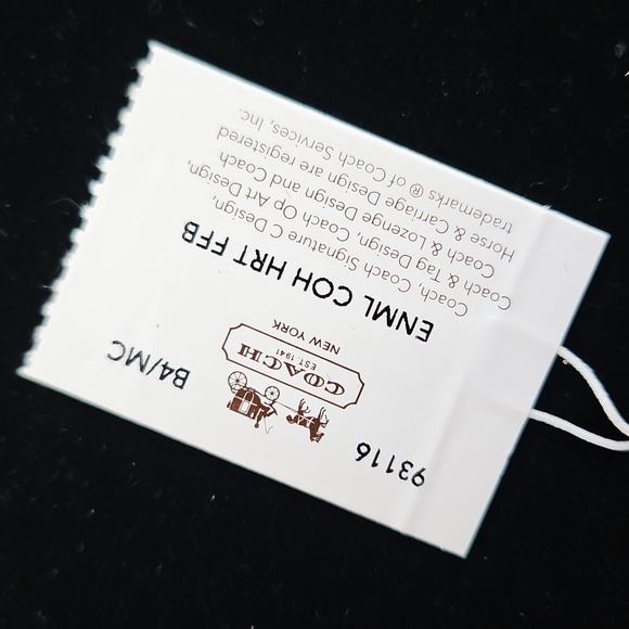 RARE COACH Poppy Heart Key Chain Ring Candy colored Key Fob Hang Tag - Picture 3 of 5